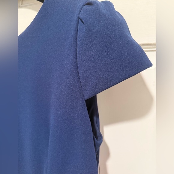 Betsey Johnson NWT Size 4 Elegant Blue Cap Sleeve Fitted Party Midi Dress (0546) - Picture 9 of 14